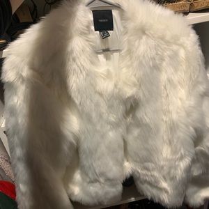 Large white fur coat never worn
